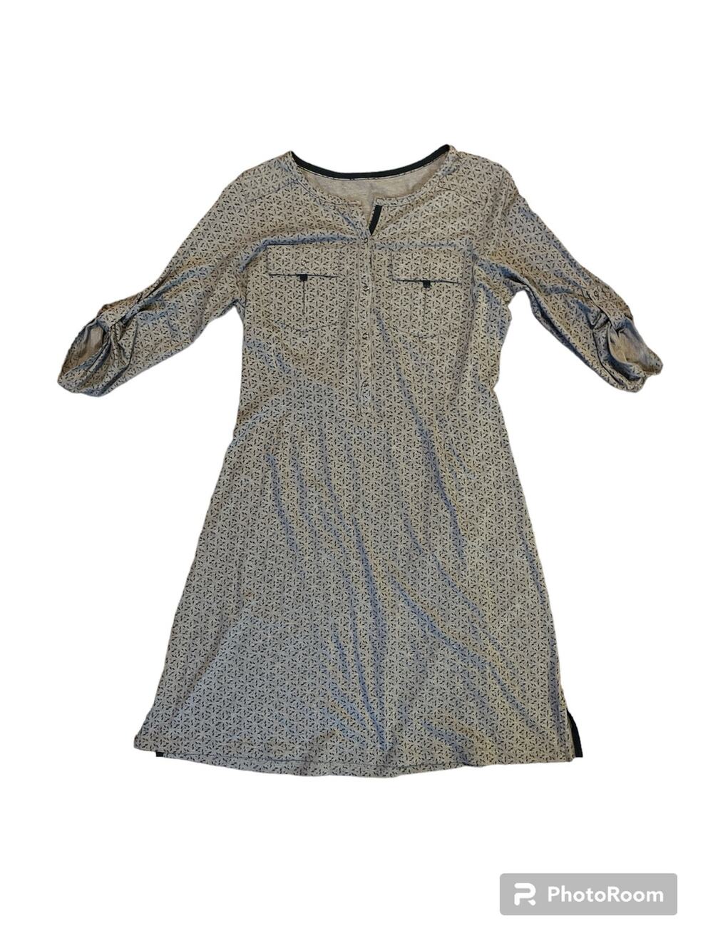 Patagonia Grey 3/4 Sleeve Kamala Henley Dress Size Medium